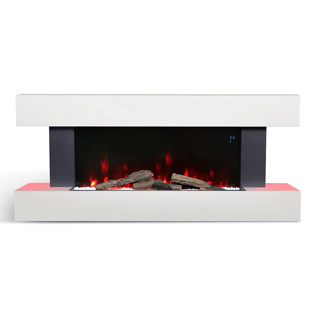 50 Inch Large LED Electric Fireplace Remote Wifi Control 7 Flame Colors