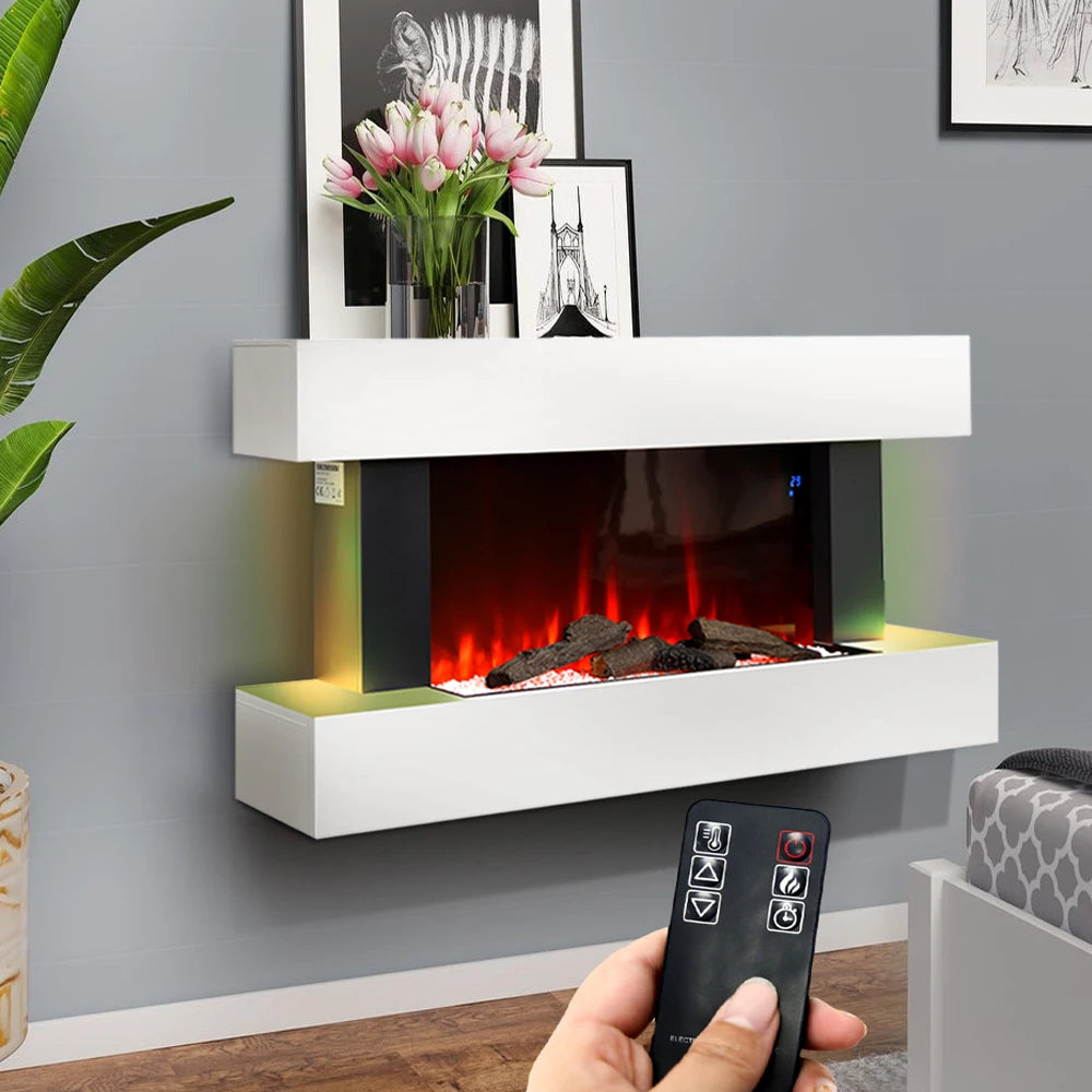 50 Inch Large LED Electric Fireplace Remote Wifi Control 7 Flame Colors