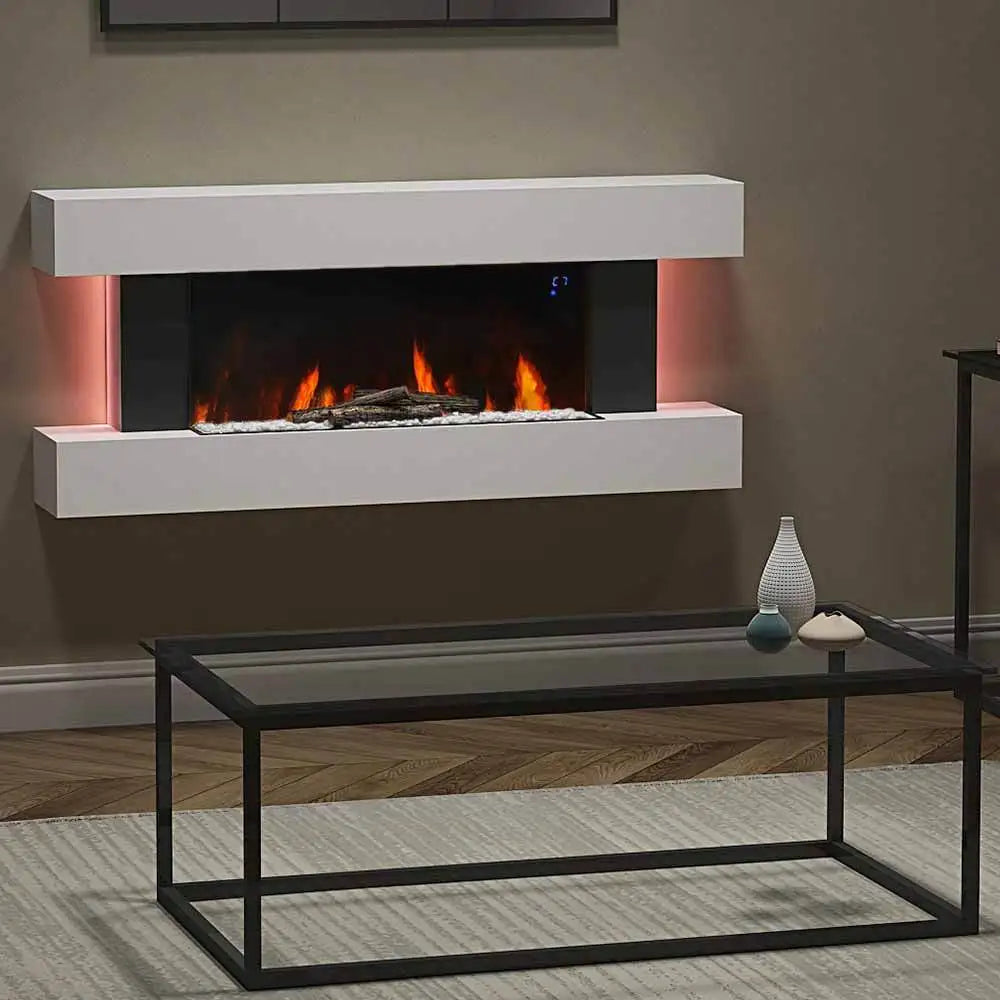 50 Inch Large LED Electric Fireplace Remote Wifi Control 7 Flame Colors